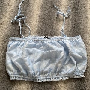 Baby blue crop top